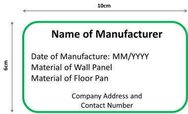 figure 4- sample of manufacturer's label to be affixed within pbu figure 4- sample of manufacturer's label to be affixed within pbu